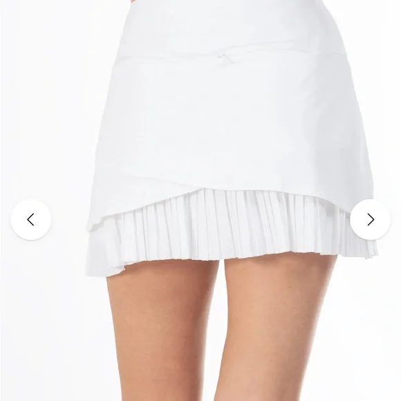 LUCKY IN LOVE all ball skirt in longer length white NWT - Picture 5 of 9